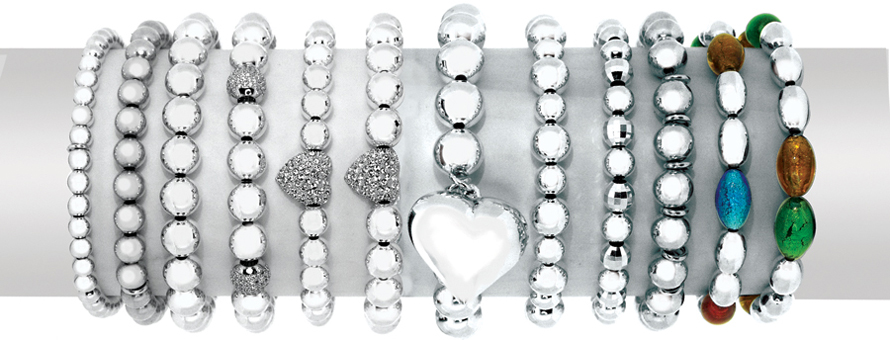 Silver Bead Bracelets