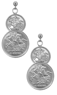 Coin Earrings - Silver