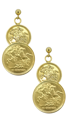 Coin Earrings - Gold